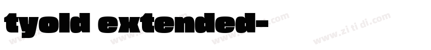 tyold extended字体转换